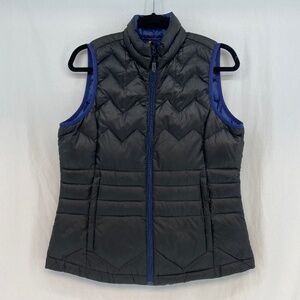 Lole Puffer Vest Water Repellant Down Lightweight Black Blue Women’s Size Medium